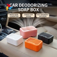 EBINL Car Deodorizing Soap Dish, Breathable  Printing Car Soap Box, Practical with Lid Simple Advanc