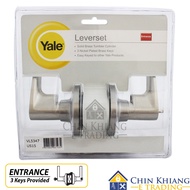 Yale 5347 Entrance Tubular Handle Leverset Lockset Satin Nickel Antique Copper