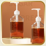 (COD) 1100ml Coffee Syrup Dispenser Multi-Function Honey Sauce Ketchup Bottle with 5/8/10CC Pump Sca