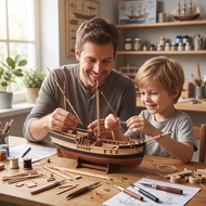 Wooden Ship Model Kit Self-Assembled Sailing Ship Model Kit with Stand Assembly Woodcraft for Hobbyi