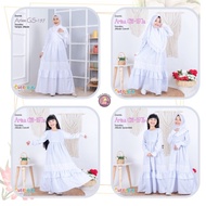 [MODEL TERKINI] MERA COLLECTION Terlaris! Baju Muslim Anak Perempuan Cutetrik Putih 3-14 Tahun Remaj