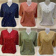 bangkok plus size polkadot blouse 0952B blouse wanita blouse plus size