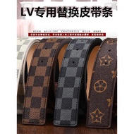 belt belt men Without Head Belt Men's Perforated Genuine Leather Pin Buckle Suitable for LV Belt Wit