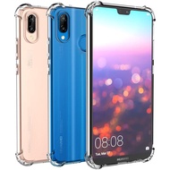 For Huawei Nova 3e Phone Case, Transparent Clear Shockproof Bumper Cover Silicone Casing GK74