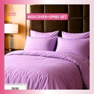 {BEDCOVER+BEDSHEET SET} Bed Cover Set with Bed Sheet Set, Pillowcase and Bolster Case 30CM and 40CM 