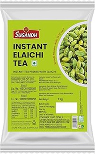 Sugandh Elaichi Instant Tea Premix 1Kg - No Maltodextrin - No Added Flavours - Ideal for use in Vend
