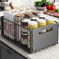 Kitchen 4 C6 Pull-Out Rack - Slide Drawer Organizer Para Sa Seasoning Bottles & Spice Storage