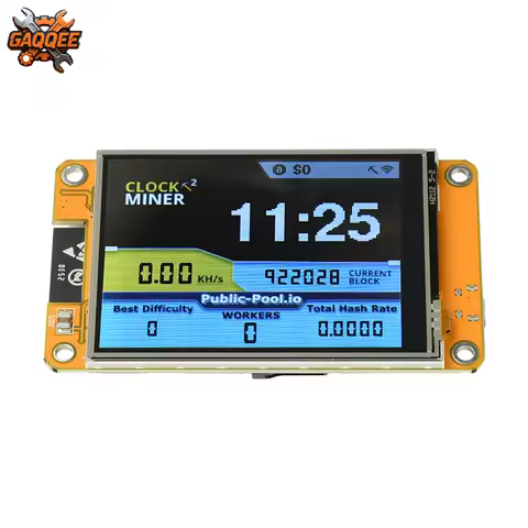 Bitcoin Mining Rig Esp32-2432S028 Development Board Hash Rate: 355Kh/s Computing Power Bitcoin Rando