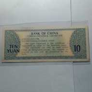 10 Yuan foreign exchange Uang Kuno China lama Vf