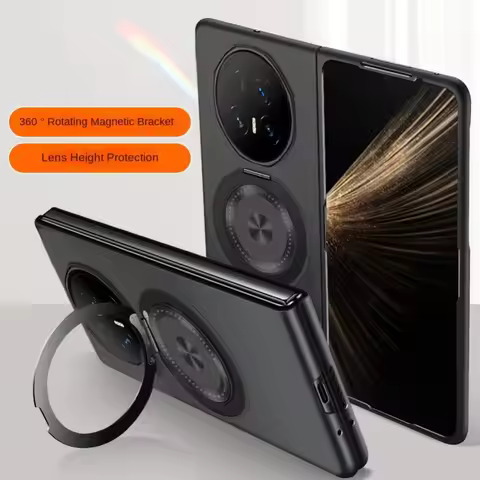 360°Rotate Metal Ring Bracket Car Magnetic Case For Honor Magic V5 V3 V2 Vs3 Vs2 Anti-Drop Wireless 