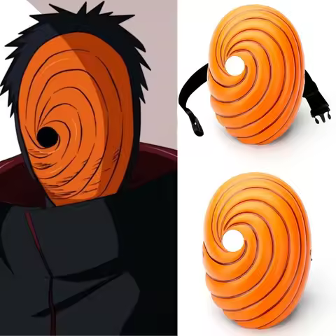 Japan Anime Cartoons Unisex Tobi Obito Akatsuki Ninja Madara Masquerade Cosplay Full Face Resin Part