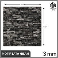 WALLPAPER FOAM 3D TIMBUL (PROMO COD) Wallpaper Dinding Motif Batu Alam Berwarna 70x77 Wallpaper Foam Motif Corak Batu Alam Hitam / stiker dinding 3D Bata Alam Merah / Wallpaper Dinding Aesthetic Bata Merah / Wallpaper Dinding Tembok Kamar Batu Alam