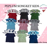 peplum songket baby readystock baju kurung baby
