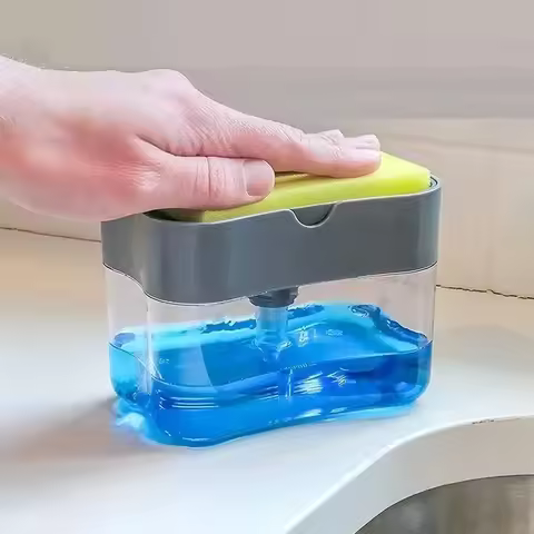 Automatic Soap Dispenser Bottle For Detergent Liquid Kitchen Dish Soap Dispenser Kitchen Sponge Disp