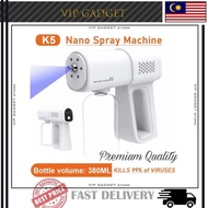Ship In 24Hrs Rechargeable Nano Spray Sanitizer Gun K5 Wireless Atomizer Spray Gun Disinfection Spray Machine