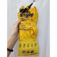 Bergamot Household Latex Flock Lined Rubber Gloves Size L(1 PAIR)