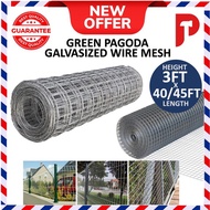 Galvanised Wire Mesh Netting Roll 🔥 Ready Stocks 🔥 Dawai Gulung 3ft x 40ft-45ft (18G/23G) GREEN PAGO