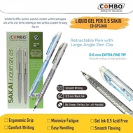 Retractable Pen 0.5 SAKAI 0.5mm Gel Pen/ Black Gel Pen/ Gel Pen/ biru SAKAI 0.5mm Liquid Gel Pen/