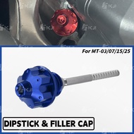 For Yamaha MT03/MT07/MT15/MT25 Engine Oil Dipstick Oil Filler Level Gauge Filter Cover Cap