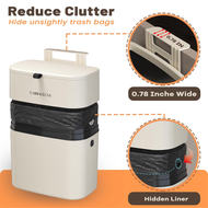 Compost Bin Kitchen Garbage Can Countertop Indoor Small Hanging Trash Can with Lid Composting Bin Wh