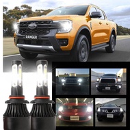 2 Pieces LED White 6000K X7 4 Side Bulbs NW Headlight Kit For Ford Ranger (T6) (2012 - 2019) (Head L