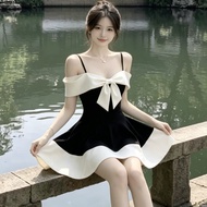 2026 Bow Dress Dress One-Shoulder Sling Dress