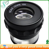 Star 10X Stand Measuring Magnifier Scale Loupe Magnifying Glass 10X with Scaled Magnifier