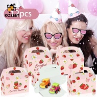 [KOZEEY] 12x Strawberry Party Favor Boxes 6.3x3.74x3.74inch Fruit Candy Box for Anniversary Graduati
