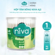 [COMBO 3-4-5] NIVA Cotton Swab Jar 200 Aj2 Paper Sticks - Natural Cotton, Safe, Environmentally Frie