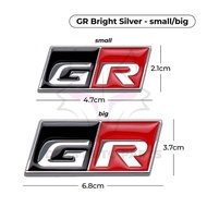 TOYOTA GR SPORT Metal Logo Big / Small GR Emblem Rear Tail Trunk Emblem Logo for Toyota Camry Vios Y