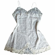 VINTAGE 90S DAINTY COQUETTE FULL LACE SLIP DRESS TOP