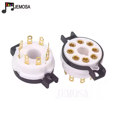 EIZZ Ceramic 8pin Tube Socket Valve Base For KT88 EL34 5AR4 6L6 6CA7 6SL7 6SN7 Vacuum Tube Amplifier