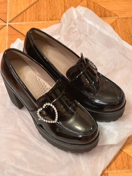 日本 女裝 ROJITA 黑色 厚底 高踭鞋 Make in Korea