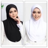 🔥READY STOK with freegift🔥[Saiz M L & XL] Tudung Sarung Mosscrepe dan chiffon Alfaro (HITAM & PUTIH 