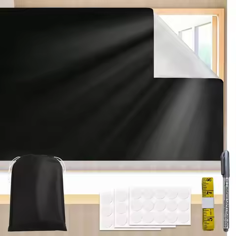 1/2/3 meter Portable Travel Blackout Curtain Non-perforated Temporary Curtain Blind Window Darkening