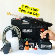 Máy Rửa Xe 2 Pin 199V HITACHI Máy Rửa Xe Áp Suất Mạnh Hitachi 199V Pin 32000mAH Siêu Trâu Hàng Chuẩn