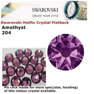 Hotfix Crystal Swarovski Elements Batu Tampal/Iron on Crystal (Amethyst 204)
