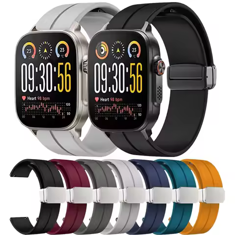 22mm Strap For Realme Watch 5 Sports Silicone Magnetic Buckle Correa For Realme Watch S2/S SPro/Real