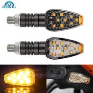 OPENMALL 2Pcs 9LED Motorcycle Turn Signal Lights Indicator Blinker Side Lights Front&Rear Motorbikes