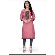 pink kurti indian traditional wear