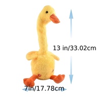 ❥boaidsk❥ Yellow Duck Plush Doll Talking Recording Dancing Speaking Duck 120 Songs Toy Toy Dancing J