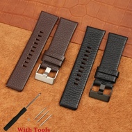 22mm 24mm 26mm 27mm 28mm 30mm 32mm Lychee Pattern Cowhide Leather Watch Strap for Universal Waterpro