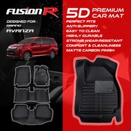 Fusion R 5D Car Carpet Xenia Avanza Bowl/Premium Car Carpet Carbon New Grand Avanza Xenia 2012-2020 Precision Fit On