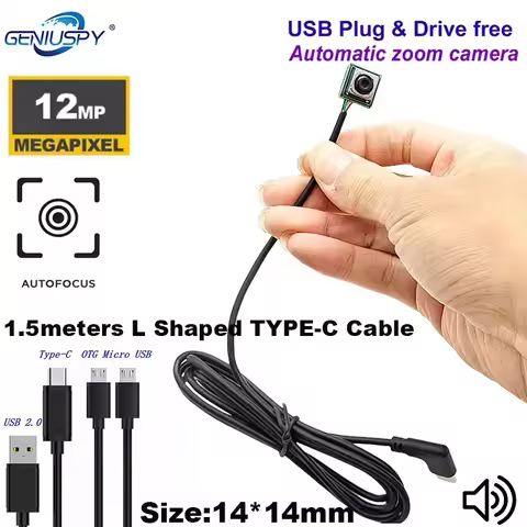 Mini Usb Camera 12MP 30FPS 1080P 60FPS Android Smartphone Security Micro Usb Camera for ATM VENDING 