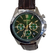 SEIKO mens watches Wrist Watch analogues leather GRN BRW 8T63-0000 Direct from Japan Secondhand
