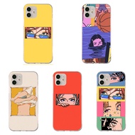 Silicone TPU Case Compatible for Motorola Moto G31 G51 G7 G6 G41 G71 G7 Play Plus Power Cover Soft DS-91 anime girl