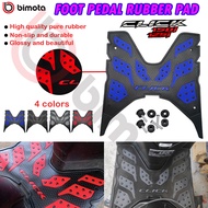 Bimota Honda Click 125i/150i Footboard Rubber Matting With Bolts For Click V1/V2 Quality Rubber Matt