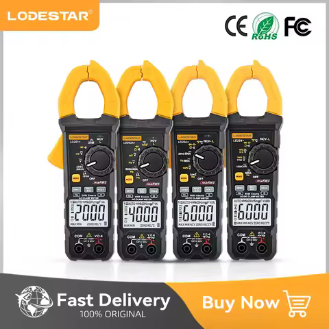 LODESTAR LD201+ LD202A+ LD204+ LD206+ Digital Clamp Meter 600A AC DC Current True RMS Capacitance Te