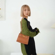 Hermes 展示品 Kelly Danse Evercolor皮金釦二用包(Gold金棕)