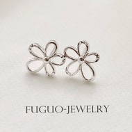 Platinum Fashion Jewelry Earrings Three-Dimensional Flower Cute Pt950 Earring